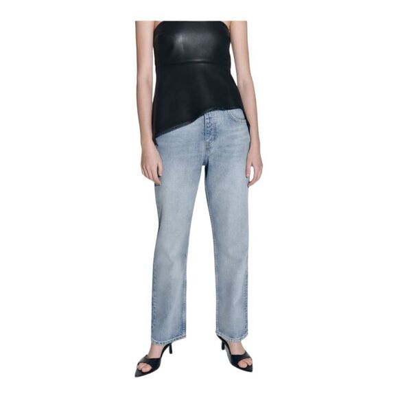 ZARA | Light blue | ZW MID-RISE CROPPED STRAIGHT LEG JEANS - Picture 9 of 12